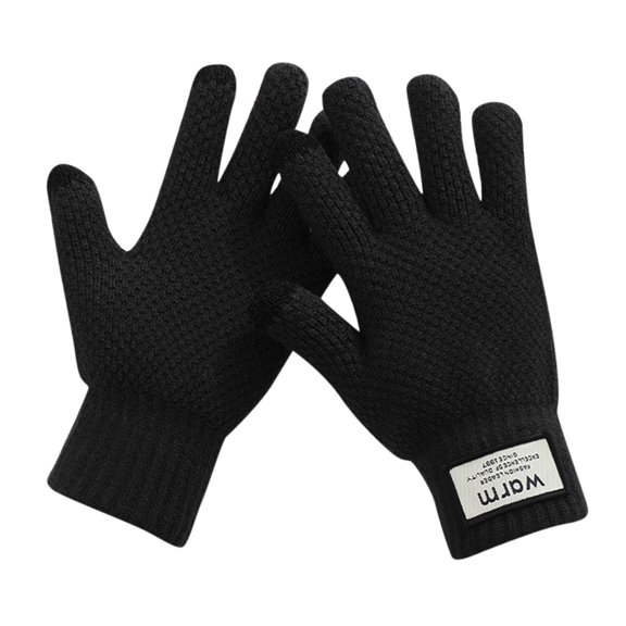 OJJCXA Womens Mens Gloves for Women Men Stretch Knitted Touchscreen Friendly Outdoor Riding Hiking Winter Mittens Gloves