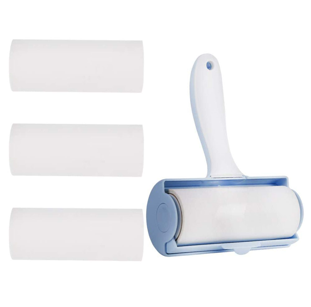 Super Sticky Lint Roller and Upgraded Handle Pet Hair Remover Kit