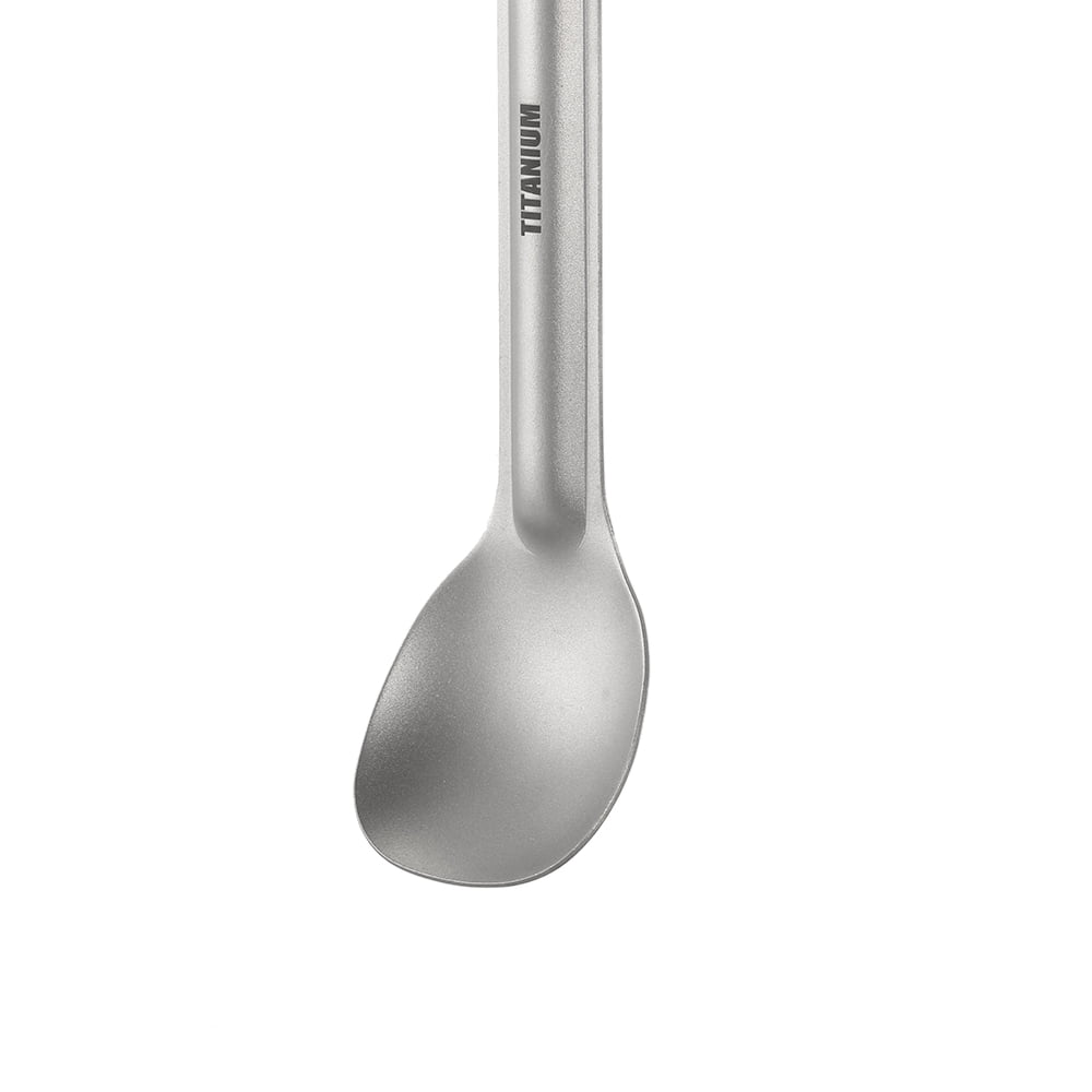 Lixada Titanium Long Handle Spoon Outdoor Portable Dinner Spoon 