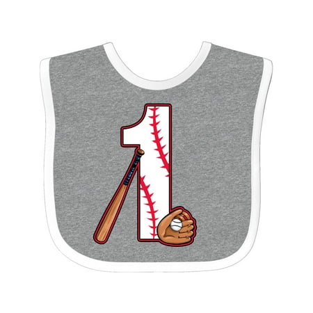 Personalized 1st Birthday Bib - Baseball First Birthday- one year old Baby Bib
