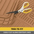 thumbnail image 5 of Cat® ToughLiner™ Rubber Car Floor Mats for Auto Truck SUV & Van, Full Custom Trim to Fit Liners, Advanced Performance Heavy Duty Odorless Car Mats, All Weather Protection, Beige, 5 of 9