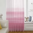 thumbnail image 6 of Pink White Ombre Sheer Curtains 84 Inches Long, Romantic Funny Abstract Striped Lines Light Filering Curtains, Breathable Simi Curtain Privacy Drapes for Living Room Bedroom Window Treatment, 6 of 9