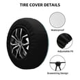 thumbnail image 2 of Xecao a Teal Ribbonin for Tire Covers: Waterproof, dust-proof, and universally fitting for trailers, SUVs-15 inch, 2 of 6