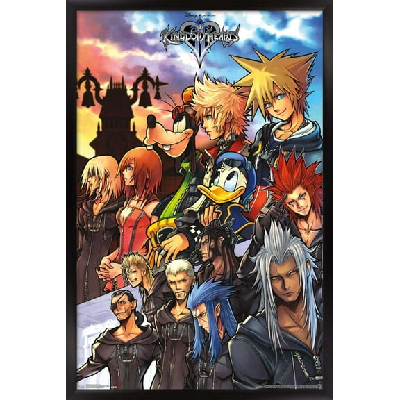Disney Kingdom Hearts - Group Wall Poster, 14.725" x 22.375", Framed