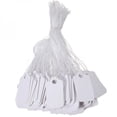 thumbnail image 1 of 2x 100 Etiquetas Blancas Cuerda, Etiquetas de con Cordón Etiqueta de Visualización de Precio Grabable para Productos de Joyería, Sharpla Etiqueta de precio de etiquetado, 1 of 8