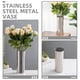 thumbnail image 4 of Jarrón de acero inoxidable con espejo para sala de estar, florero decorativo moderno para mesa de comedor, centro de mesa, floreros de metal para decoración del hogar., 4 of 6