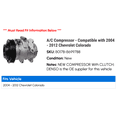 thumbnail image 2 of A/C Compressor - Compatible with 2004 - 2012 Chevy Colorado 2005 2006 2007 2008 2009 2010 2011, 2 of 2