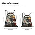 thumbnail image 2 of Defioc Retro American Eagle A for Drawstring Backpack Sports Gym Bag for Women Men Children Adult Sackpack Yoga Bag for Wet Swimming,Gym,and Workout Gear -Small, 2 of 9