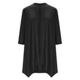 thumbnail image 6 of Guieoi Womens Tops Plus Size Women's Casual 3/4 Sleeve Cardigan Soft Open Front Cardigans Black Black*Friday/Cyber*Monday Clearance, 6 of 9