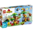 thumbnail image 3 of LEGO DUPLO Wild Animals of South America 10973 Educational Set - Featuring 7 Toy Animal Figures and Jungle Playmat, Early Learning and Motor Skill Toys for Toddlers, Girls, Boys, and Kids Ages 2+, 3 of 8