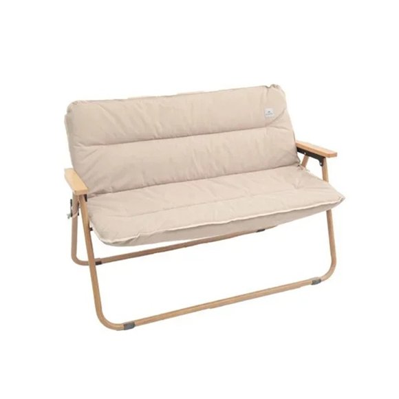 Coussin de Chaise Double Camping, Tapis Thermique Épaissi pour Fauteuil Inclinable, Tapis d'Amour Extérieur en Tissu Oxford 600D avec Sangle de Fixation pour Camping Pêche en Plein Air