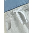 thumbnail image 6 of Bagilaanoe 2pcs Newborn Baby Boy Short Pants Set Short Sleeve Letter Print T Shirt Tops + Shorts 3M 6M 12M 18M 24M Infant Casual Summer Outfits, 6 of 7