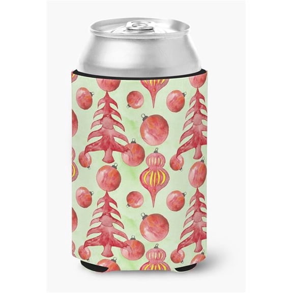 Red Christmas Tree & Ornaments Can or Bottle Hugger
