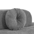 thumbnail image 5 of 122'' Curved Sectional Sofa with Three Round Cushions & High-Resilience Foam, Durable Fabric for Modern Living Rooms, Gray, 5 of 6