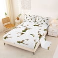 thumbnail image 2 of Castle Fairy Camo Woodland Deer Queen Sheets 4 Pieces,Vintage Camouflage Wildlife Queen Sheet Sets,Rust Olive,1 Fitted Sheet, 1 Flat Sheet and 2 Pillowcases, 2 of 6