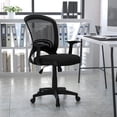 thumbnail image 2 of Scranton & Co Mid-Back Mesh Office Chair with Padded Seat in Black, 2 of 6