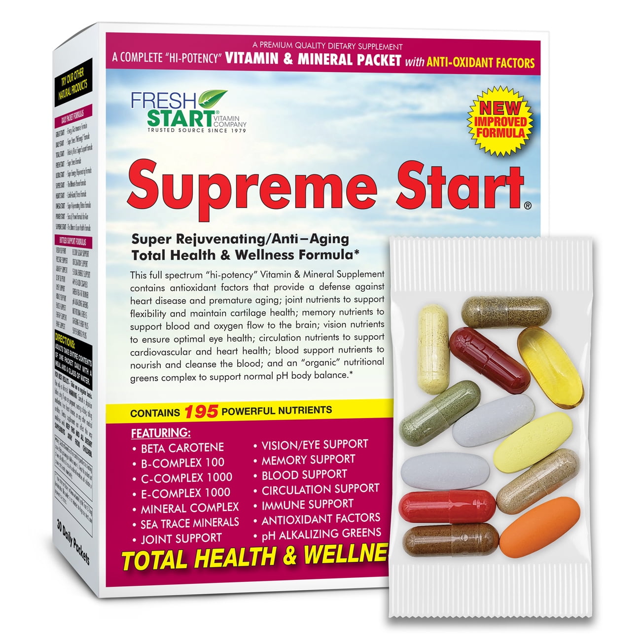 Supreme Start Daily Multivitamin Pack for Antiaging & Rejuvenation