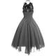 thumbnail image 3 of Vestido sin mangas con hombros descubiertos para festival y banquete de cuello redondo Sexy estilo gótico a la moda para mujer vestido de gasa con encaje Fridja  hj2728, 3 of 3