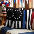 thumbnail image 2 of 2 Pack Outdoor Waterproof Throw Pillows,Independence Day American Flag Decorative Square Pillow Case Patio Pillows for Chair Couch Sofa 16x16in, 2 of 9