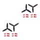 thumbnail image 3 of Sidaley Hélice de Dron portátil, hélices tipo prensa de cuadricóptero con pegatinas decorativas, repuesto ligero de avión para rojo 2piezas, 3 of 6