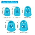 thumbnail image 2 of Uxcell Rubber Finger Tips Silicone Thumb Fingertip Protector Thimble for Guitar Playing Sky Blue 5 Size Assorted 20 Pack, 2 of 6