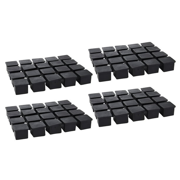 80 Piezas Cuadrado Silla Mesa Pata Pie Goma Protectores Protectores 25 mm x 25 mm