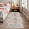 thumbnail image 3 of 2x6 Runner Rug, Washable Boho Area Rug Vintage Low Pile Non Slip Carpet for Kitchen Bathroom Living Room, 3 of 6