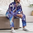 thumbnail image 7 of Yiaed Night Sky Winged French Bulldog Print Men’s Pajamas Set - Long Sleeve Button Down Sleep Shirt and Pajama Bottoms Sleepwear Set Mens Pjs Sets Men's Pajama Bottoms-Large, 7 of 7