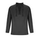 thumbnail image 5 of Blusa y camisa de manga larga con cuello alto para hombre, informal, a la moda, con botones, deportiva, con capucha, camiseta de manga corta, blusa para hombre, 5 of 6