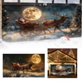 thumbnail image 2 of Tela De Fondo Navideña Trineo De Papá Noel Entregando Regalos Fondo Iluminación Clásica Decoración Para Fiestas Navideñas Pancarta Para Exteriores Feliz Navidad Decoración Navideña, 2 of 7