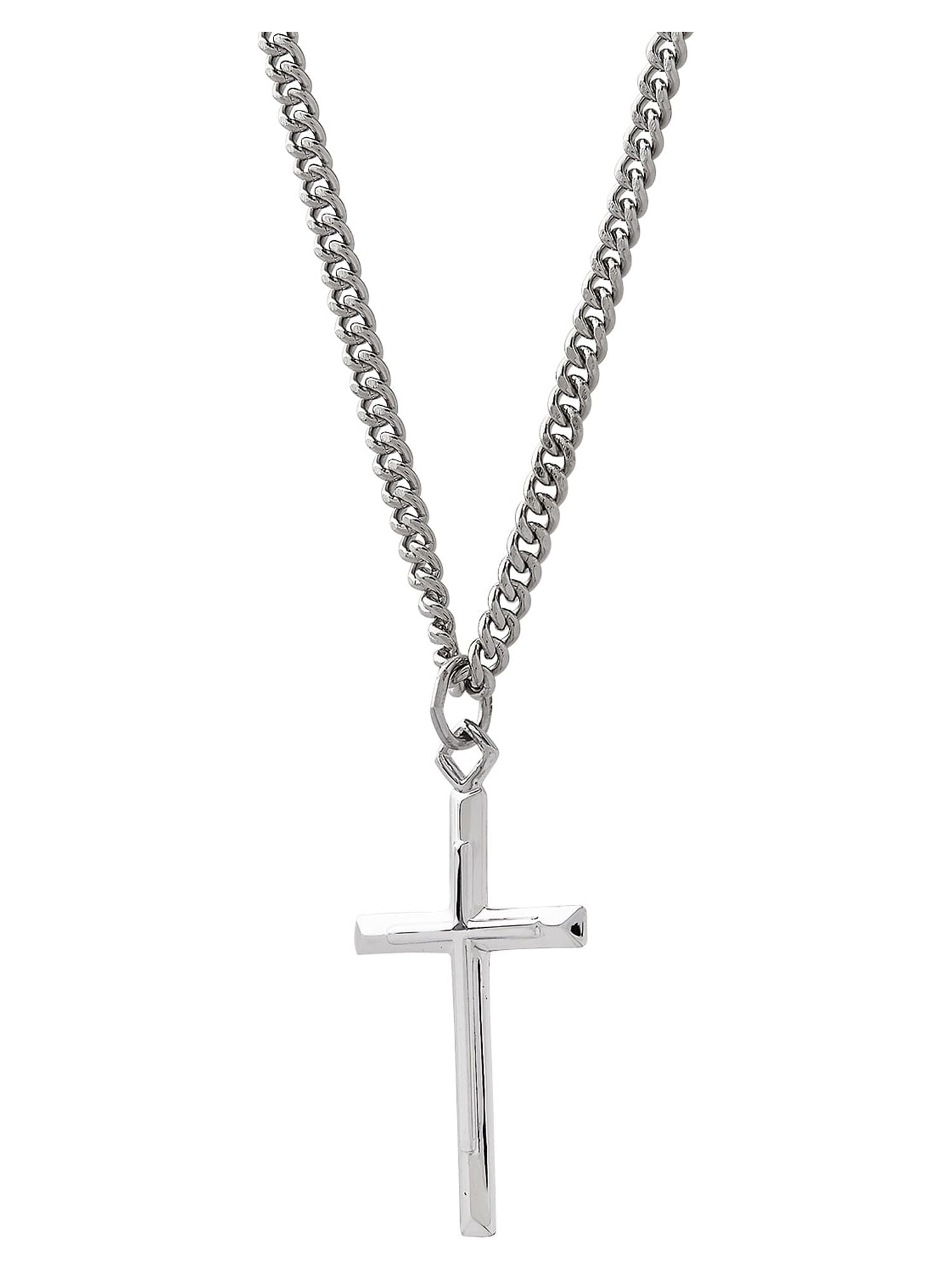 Mother of Pearl Cross Necklace- 1 Corinthians 13:8