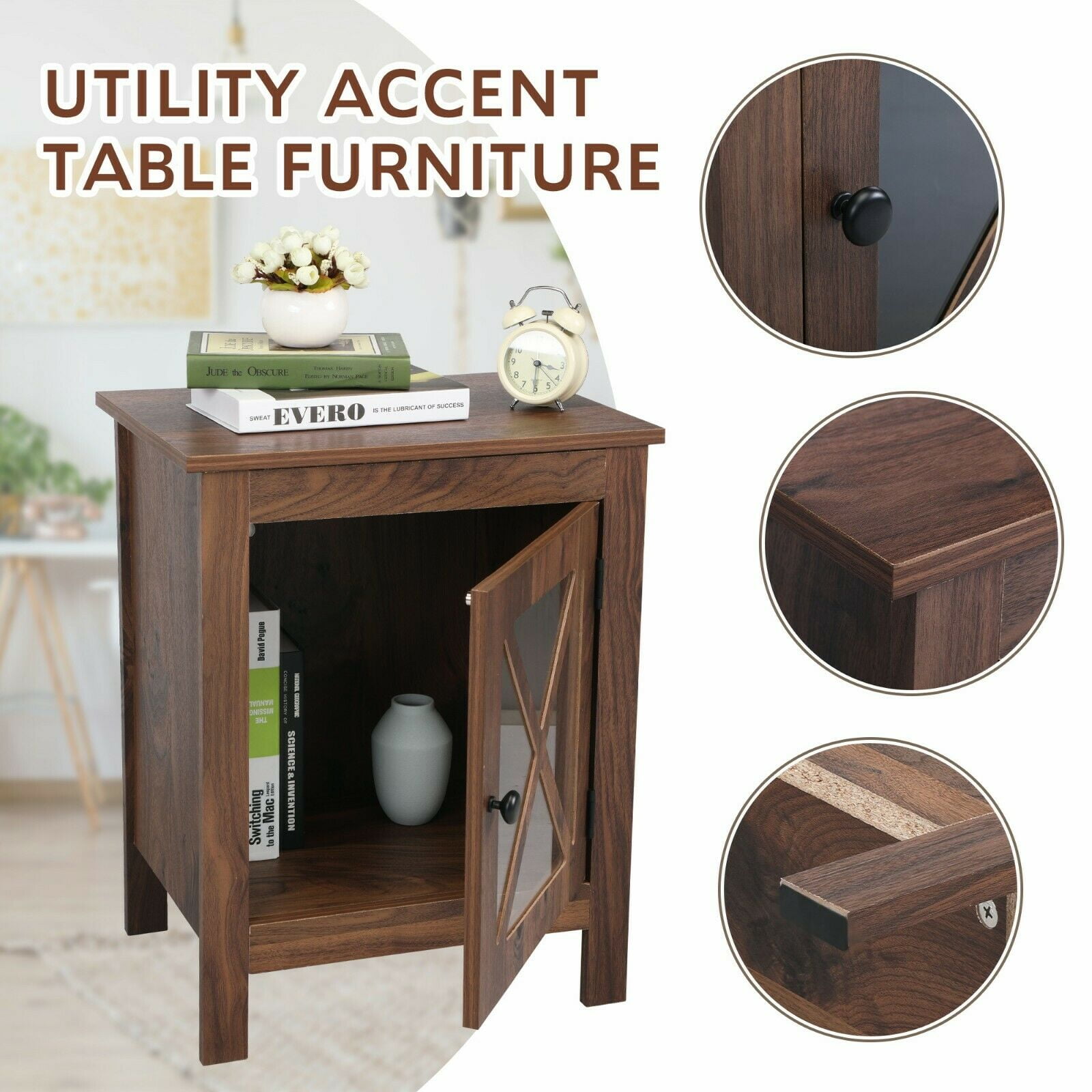 Private Jungle Set of 2 Vintage Wood End Table Nightstand Accent Display Cabinet Bedroom Office Private Jungle Set of 2 Vintage Wood End Table Nightstand Accent Display Cabinet Bedroom Office