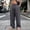 Gray, variant on Mens Linen Pants Casual Loose Fit Wide Leg Trousers Elastic Waist Drawstring Baggy Beach Pants Lightweight Summer Yoga Bottoms with Side Pockets for Vacation Lounge