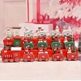thumbnail image 1 of piezas de tren navideño pequeño de madera para decorar la mesa navideña. Decoración navideña, tren navideño, decoración navideña, regalo, 1 of 4