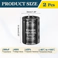 thumbnail image 2 of Uxcell 400V 560uF Snap in Electrolytic Capacitor, 2 pcs 2 Pin Audio Amplifier Aluminum Electrolytic Capacitor for Filter Audio Smart Home Appliances(Black,51.5x35mm), 2 of 6