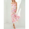 thumbnail image 6 of Women's Summer Midi Dress, Casual Sleeveless Floral Print Flowy A-Line Tank Dress, 6 of 10