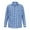 Navy 01, variant on DeHolifer Mens Shirts Plaid Print Button Up Cotton Lapel Long Sleeve Business Casual Shirts with Pocket Navy L