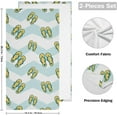 thumbnail image 2 of Sketched Flip Hand Towels 2 PCS, Summer Slipper Kitchen Towel Ultra Soft and Highly Absorbent,Decorative Fingertip Face Towel for Bathroom Hotel, 28.3"x14.4", 2 of 5