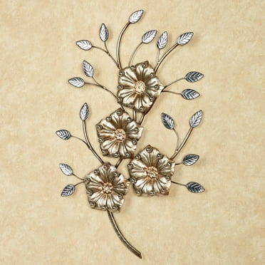 Cadwell Flower Wall Art Champagne Gold