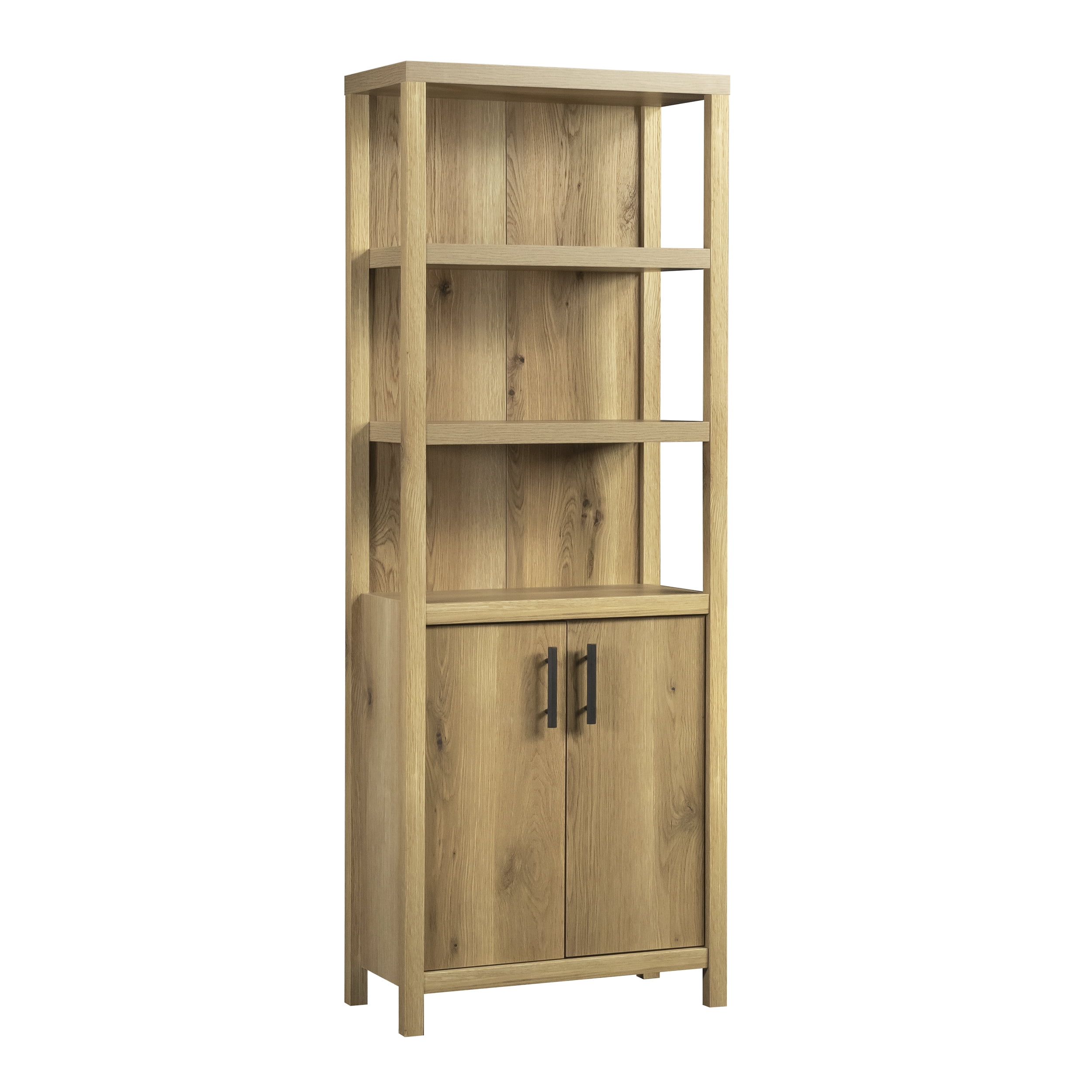 Erie Collection by Sauder Library Bookcase W/ Doors, Timber Oak Finish