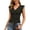 Black, variant on Womens Summer Tops Y2k V Neck Flutter Sleeve Tshirts Loose Fit Tie Front Ruched Tops Business Clothes 2026 Spring with Drawstring Yellow XL