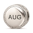 thumbnail image 5 of Reflection Beads Sterling Silver Overlay Design Gladiolus Flower August Charm, 5 of 7