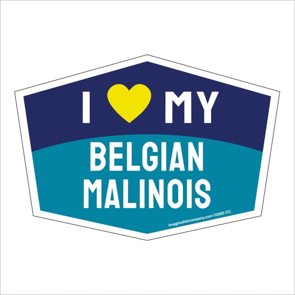 I Love My Belgian Malinois Hexagon Shaped Magnet