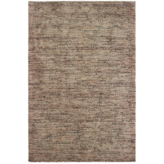 Moretti Virve Area Rug 45907 Taupe Single-Color Rows 10' x 13' Rectangle