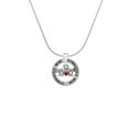 thumbnail image 2 of Delight Jewelry Silvertone Basketball Mom with Red Heart Gymnastics Mom Ring Charm Necklace, 18", 2 of 4