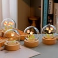 thumbnail image 3 of LINLIN Realistic Tulip Night Light, Soft Lighting Wooden Base Tulip Lamp, Creative Handmade Desk Lamp, Artificial Flower Nightlight DIY Craft for Home Decor, Study, Living, Bedroom, Gift, 3 of 8