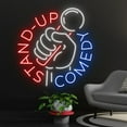 thumbnail image 3 of Handmadetneonsign Comedy Show Stand Up Neon Sign, Custom Hand Holding Mics Neon Light, Entertainment Show Led Light, Wall Décor, 3 of 5