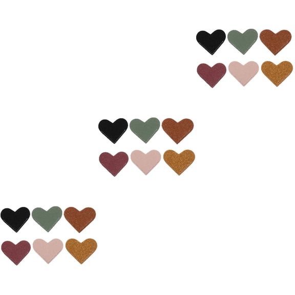 18 Pcs Leather Heart Bookmarks Mini Heart-shaped Bookmarks Corner Page Bookmarks Portable Kid Gifts