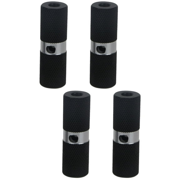 2 Pairs Front Rear Axle Foot Peg Bike Pegs Universal for Mountain Bicycle Black