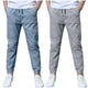 thumbnail image 1 of Odeerbi 2 Pack Boys Summer Cotton Linen Jogger Pants Casual Lightweight Elastic Waist Drawstring Sweatpants Para 3-13 Años, 1 of 9